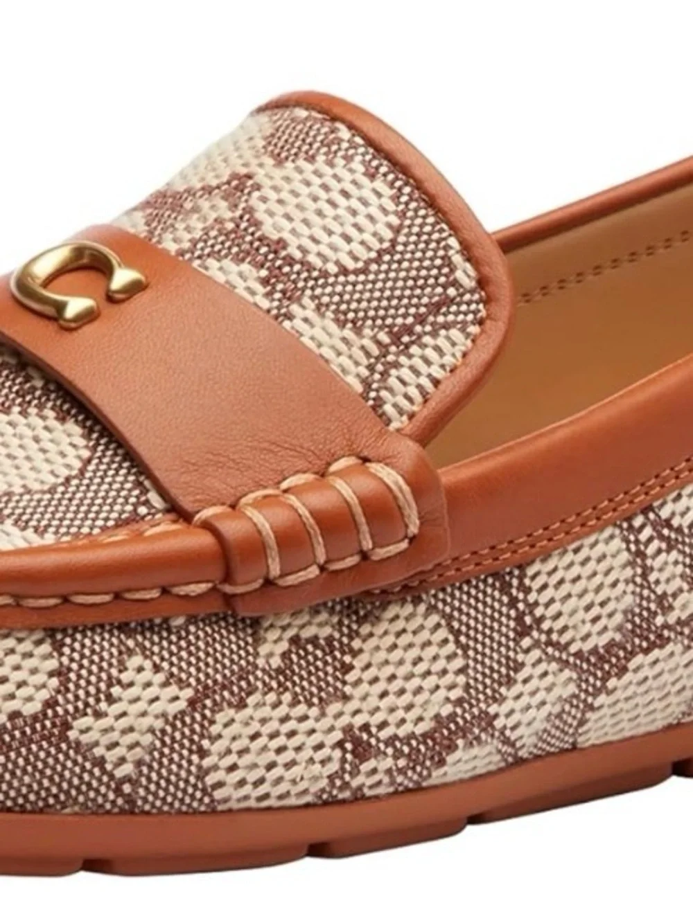 Coach Leah Brown Signature Jacquard Penny Loafers - Picture 2 of 6